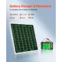 VEVOR 50W 12V Solar Battery Charger Maintainer, Mono Solar Panel Trickle Battery Charger with Upgraded MPPT Controller, IP65 Wat