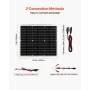 VEVOR 50W 12V Solar Battery Charger Maintainer, Mono Solar Panel Trickle Battery Charger med opgraderet MPPT Controller, IP65