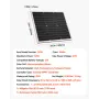 VEVOR 50W 12V Solar Battery Charger Maintainer, Mono Solar Panel Trickle Battery Charger with Upgraded MPPT Controller, IP65 Wat