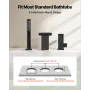 Roman Tub Faucet, 3 Hole Waterfall Bathtub Faucet, Roman Bathtub Faucets Set with Shower Head & 1 Handle, Deck Mount Bath Tub Fa
