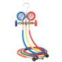 3-Way AC Diagnostic Manifold Gauge Set Fits for R134A, R22, R12, R502 Refrigerant, AC Gauge Set with 152 cm Hoses, Couplers, Can