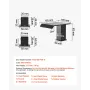 Roman Tub Faucet, 3 Hole Waterfall Bathtub Faucet, Bath Tubs Faucets Set with 2 Handles, Roman Tub Faucets Deck Mount for Pet Wa