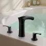 Roman Tub Faucet, 3 Hole Waterfall Bathtub Faucet, Zinc Alloy Bath Tubs Faucets Set with 2 Handles, Roman Tub Faucets Deck Mount