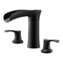 Roman Tub Faucet, 3 Hole Waterfall Bathtub Faucet, Zinc Alloy Bath Tubs Faucets Set with 2 Handles, Roman Tub Faucets Deck Mount