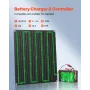 VEVOR 30W 12V Solar Panel Battery Charger, Solar Battery Trickle Charger Maintainer with Built-in Smart Controller & 3 Connectio
