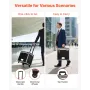 VEVOR Portable File Storage Box, 395 x 320 x 380 mm Internal Chest Size, Locking Mobile Business Case with Telescopic Handle, Ha