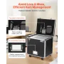 Portable File Storage Box, 395 x 320 x 380 mm Internal Chest Size, Locking Mobile Business Case with Telescopic Handle, Hand pul