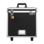 Portable File Storage Box, 395 x 320 x 380 mm Internal Chest Size, Locking Mobile Business Case with Telescopic Handle, Hand pul