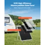 VEVOR 30W 12V Solar Panel Battery Charger, Solar Battery Trickle Charger Maintainer with Intelligent MPPT Controller & Adjustabl
