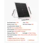 VEVOR 30W 12V Solar Panel Batterioplader, Solar Battery Trickle Charger Maintainer med Intelligent MPPT Controller & Justerbar