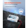 VEVOR 20W 12V Solar Panel Batterioplader, Solar Battery Trickle Charger Maintainer med indbygget Smart Controller & 3 Connectio