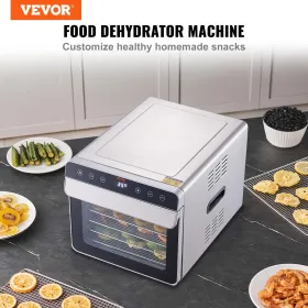 6 bakker mad dehydrator maskine rustfrit stål 700w rykkende