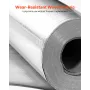 VEVOR Double Reflective Insulation Roll, Non-Perforated Woven Fabric Radiant Barrier, 0.15mm 38.1m x 1.22m, Double-Sided Aluminu