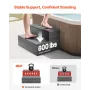 VEVOR Hot Tub Step, 2-Step Spa Outdoor Stairs, Heavy Duty 635 mm Wide HIPS Above-Ground/Inflatable Pool Ladder with 272.2 kg Wei