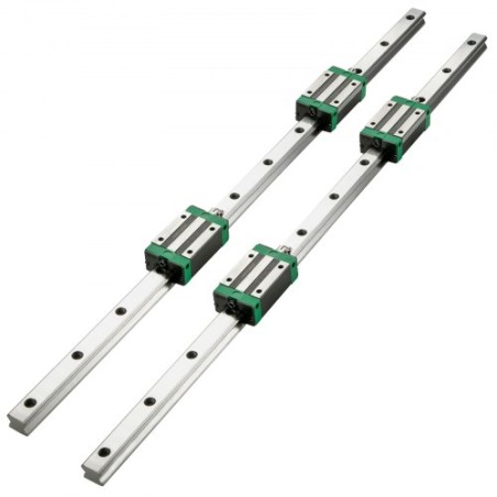 2PCS Linear Rail 0.78-66 Inch, Linear Bearings and Rails with 4PCS HSR20 Bearing Block, Linear Motion Slide Rails plus for DIY