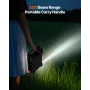 10000mAh Rechargeable Solar Fan with LED Lantern, 18 cm Portable Fan Cordless with 4W Foldable Solar Panel, 4-Speed & Timer & Qu