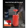 95L Waste Oil Drain Tank, Air Operated Portable Oil Drainer with Adjustable Funnel Height, Industrial Fluid Drain Tank with Whee