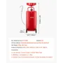95L Waste Oil Drain Tank, Air Operated Portable Oil Drainer with Adjustable Funnel Height, Industrial Fluid Drain Tank with Whee