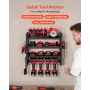 Power Tool Organizer Wall Mount, 4-Layer Storage Rack with 4 Drill Holders, Tools Holder and Storage Rack with Screwdriver Holde