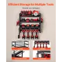 VEVOR Power Tool Organizer Wall Mount, 4-Layer Storage Rack with 4 Drill Holders, Tools Holder and Storage Rack with Screwdriver