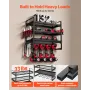Power Tool Organizer Wall Mount, 4-Layer Storage Rack with 4 Drill Holders, Tools Holder and Storage Rack with Screwdriver Holde