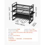 Power Tool Organizer Vægmontering, 4-lags opbevaringsstativ med