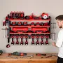 VEVOR Power Tool Organizer Vægmontering, 4-lags opbevaringsstativ med 8 boreholdere, værktøjsholder og opbevaringsstativ med