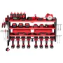 Power Tool Organizer Wall Mount, 4-Layer Storage Rack with 8 Drill Holders, Tools Holder and Storage Rack with Side Pegboards, G