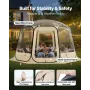 Pop up Bubble Tent, 3.36 x 3.45 m Waterproof & UV-Resistant, Clear Camping Tent Shelter, Outdoor Garden Dome Igloo Tents with Wi