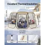 Pop up bobletelt, 3,36 x 3,45 m Vandtæt og UV-resistent, klart