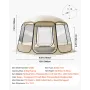 Pop up bobletelt, 3,36 x 3,45 m Vandtæt og UV-resistent, klart
