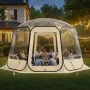 Pop up bobletelt, 3,36 x 3,45 m Vandtæt og UV-resistent, klart