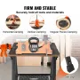 Folding Work Table, 2-in-1 as Sawhorse & Workbench, 453 kg Capacity, 7 Adjustable Heights, Steel Legs, Portable Foldable Tool St