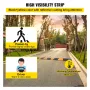 Rubber Traffic Calming Device, Single Unit with Dual Channels, 72" Length Modular Design Supports Up to 22000 LBS, Dimensions 72