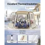 Pop up bobletelt, 3,36 x 3,05 m Vandtæt & UV-resistent, klart