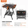 Foldning af arbejdsbord, 2-i-1 som Sawhorse & Workbench, 1000