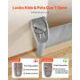 Retractable Baby Gate, Extends to 1450 mm Wide, 980 mm Tall, with Security Lock, Easy to Use, Walk Through Without Tripping, Mes