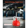 VEVOR 30L Waste Oil Drain Tank, Industrial Fluid Drain Tank with Adjustable Funnel Height, Portable Oil Drainer with Wheels, Flu