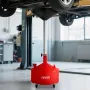VEVOR 30L Waste Oil Drain Tank, Industrial Fluid Drain Tank with Adjustable Funnel Height, Portable Oil Drainer with Wheels, Flu