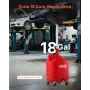 68L Waste Oil Drain Tank, Industrial Fluid Drain Tank with Adjustable Funnel Height, Portable Oil Drainer with Wheels, Fluid Fue