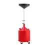 68L Waste Oil Drain Tank, Industrial Fluid Drain Tank with Adjustable Funnel Height, Portable Oil Drainer with Wheels, Fluid Fue
