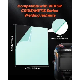 Welding Helmet Outer Cover Lens, 121 x 118mm 20PCS Outside Replacement Lens, Filter Protective Clear Covers Compatible with CRIU