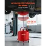 30L Waste Oil Drain Tank, Industrial Fluid Drain Tank with Adjustable Funnel Height, Portable Oil Drainer with Wheels & Toolbox,