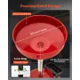 30L Waste Oil Drain Tank, Industrial Fluid Drain Tank with Adjustable Funnel Height, Portable Oil Drainer with Wheels & Toolbox,