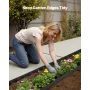 VEVOR Landscape Edging, 3000 x 4 cm Plastic Garden Border Edging with 120 Spikes, No Dig, Flexible Lawn Edgings Roll, UV-Resista