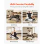 Sit Up Bench, Curved Decline Ab Bench with Reverse Crunch Handle, with 6 Adjustable Height Setting, Heavy Duty Steel, 272 Kg Cap