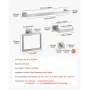 Brushed Nickel Bathroom Hardware Set, 5 Pieces Bathroom Accessories Set, Stainless Steel 24 inch Towel Bar, Towel Rack, 2 Robe T