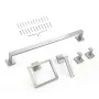 Brushed Nickel Bathroom Hardware Set, 5 Pieces Bathroom Accessories Set, Stainless Steel 24 inch Towel Bar, Towel Rack, 2 Robe T