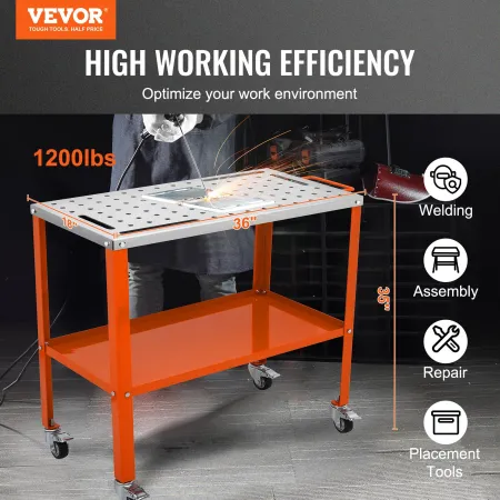 Svejsning Tabel 36 "X 18", 1200 kg Belastningskapacitet Stål