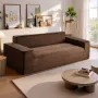 2110 mm Modern Sofa, Comfy Corduroy Couch with Deep Seats, Cloud Sofa with Wide Armrests, No Assembly Required, Large Plush Couc